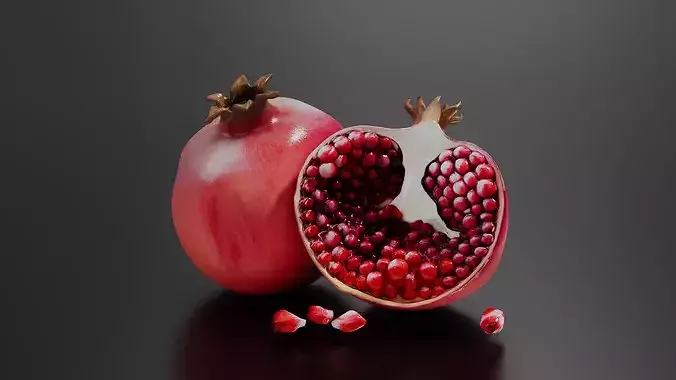 Pomegranate 01 3D print model 2