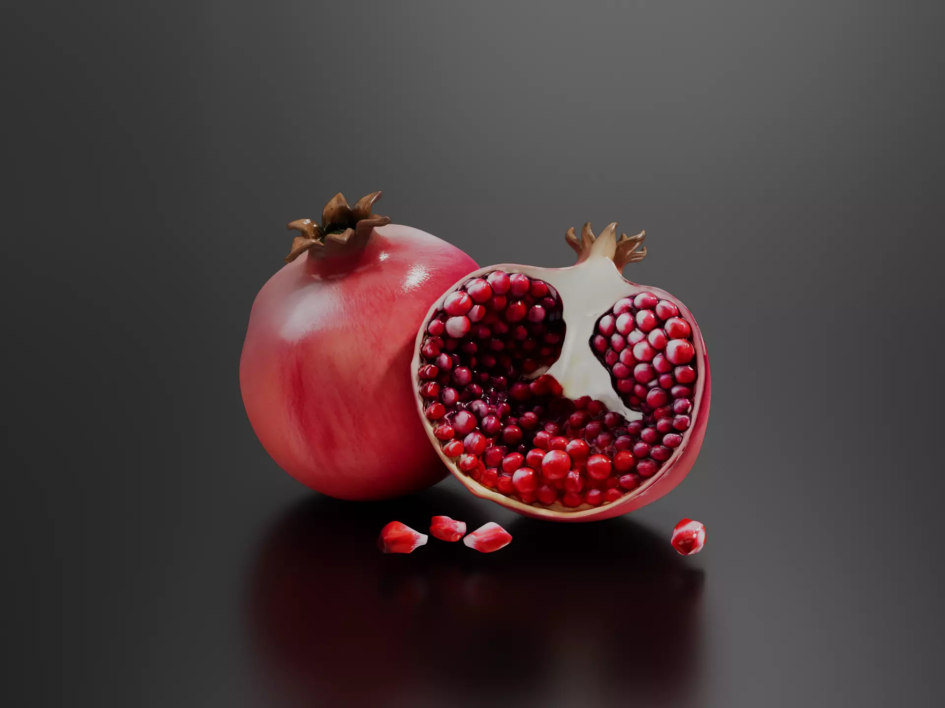 Pomegranate 01 3D print model