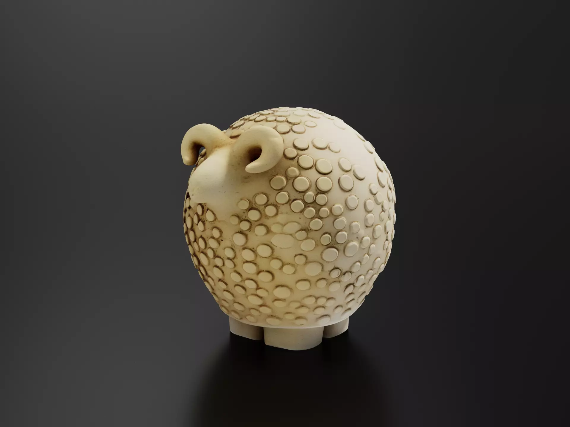 Ram Ceramic statue 3D print model