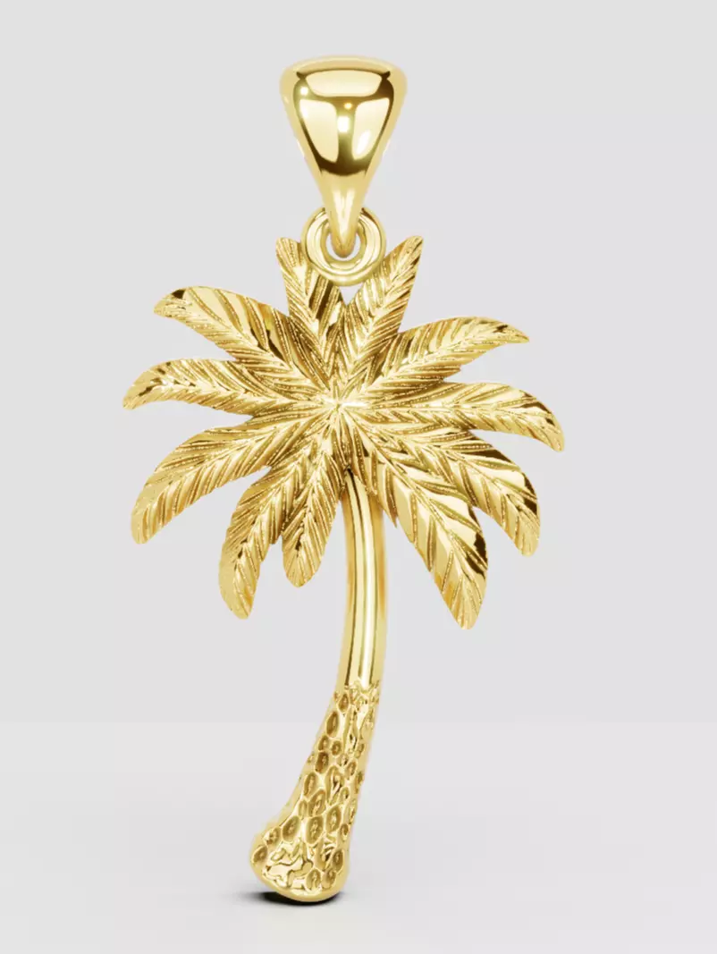 Pendant - Palm Tree Gold 3D print model