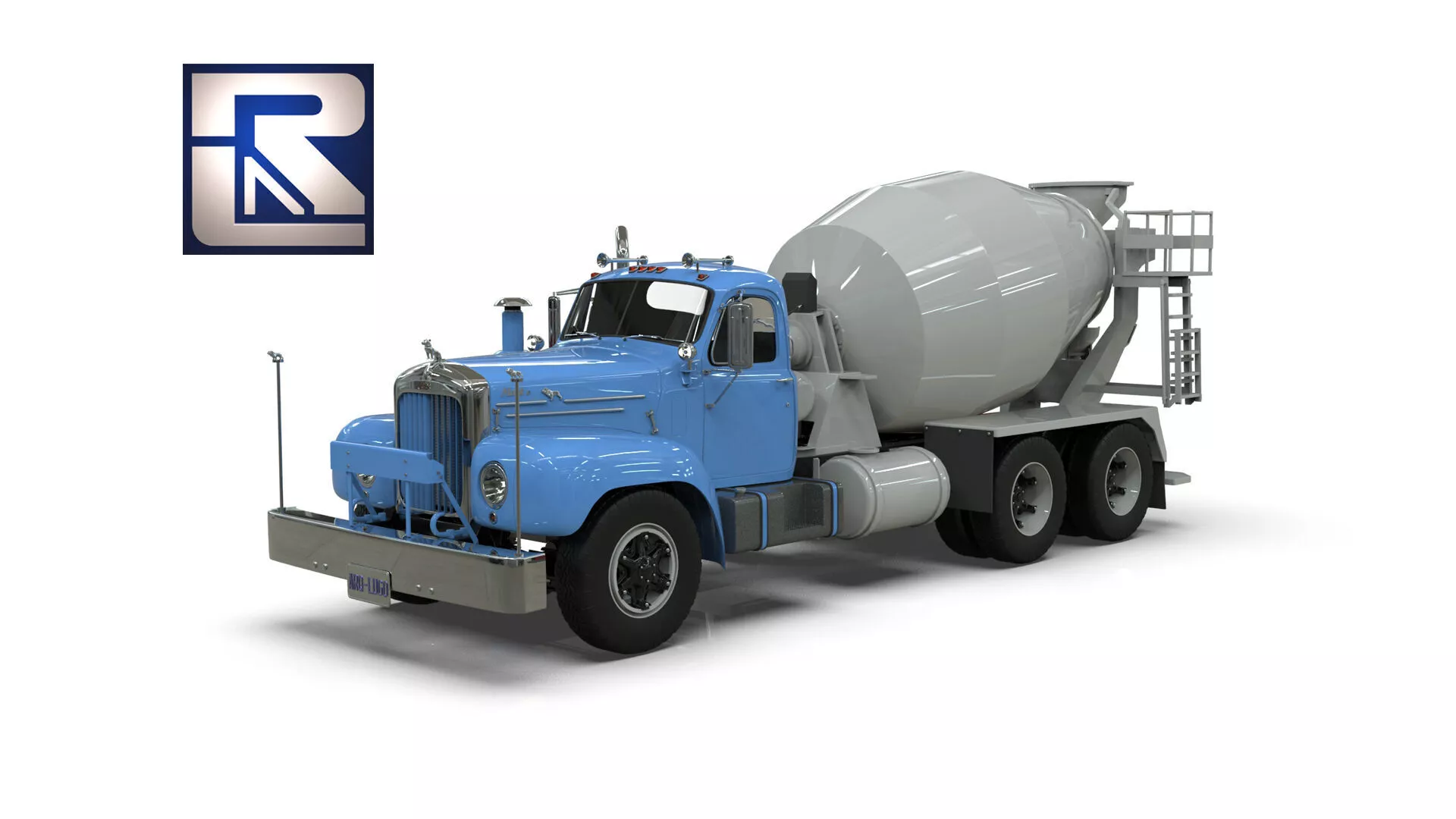 Vintage Concrete Mixer Truck 3D model