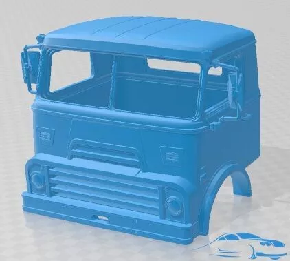 DAF 2400 1967 Body Cabin Truck Printable 3D print model
