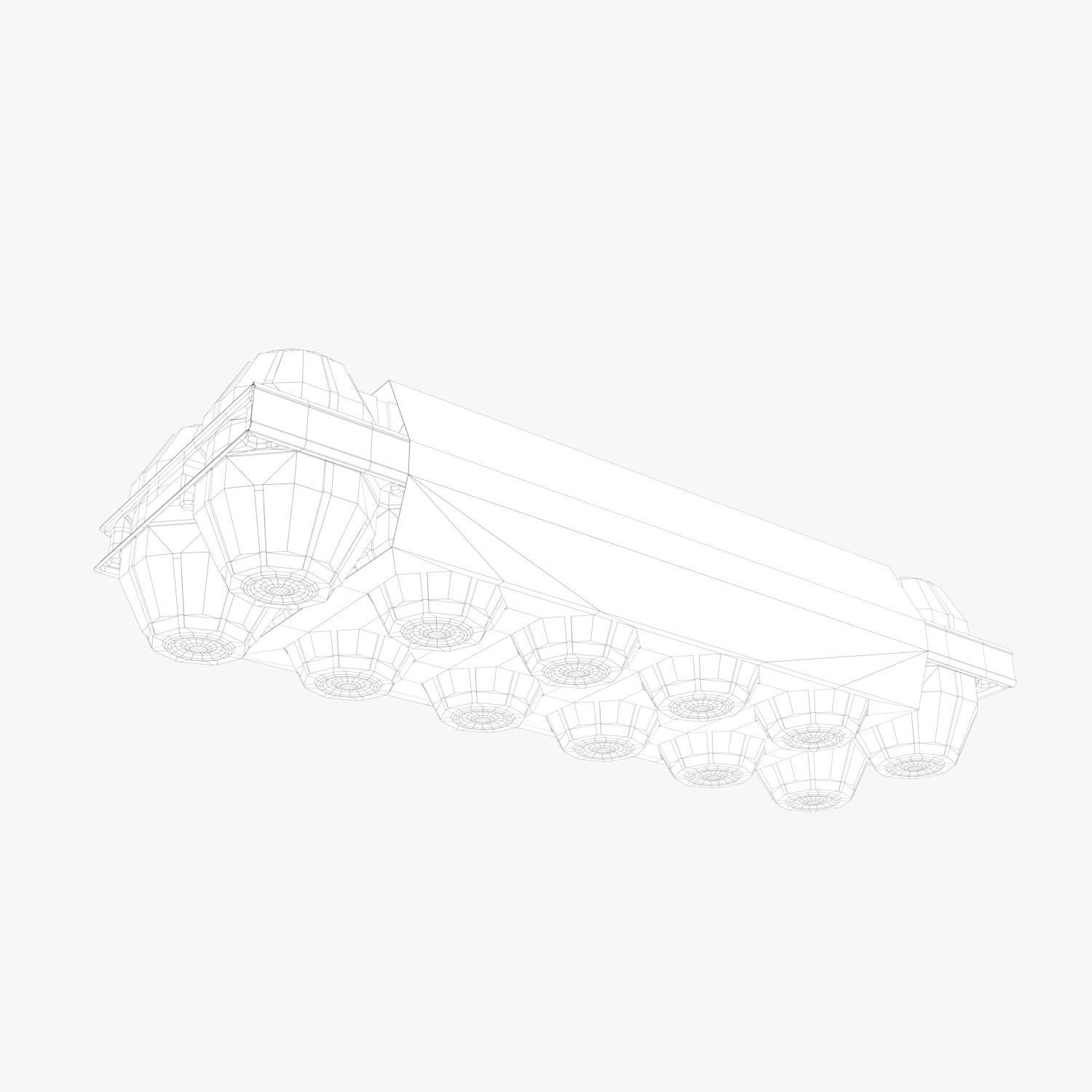 Clear Plastic Dozen Egg Packaging  3D model_10