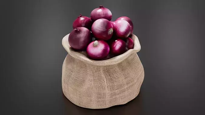 Sack onions 01 3D print model 5