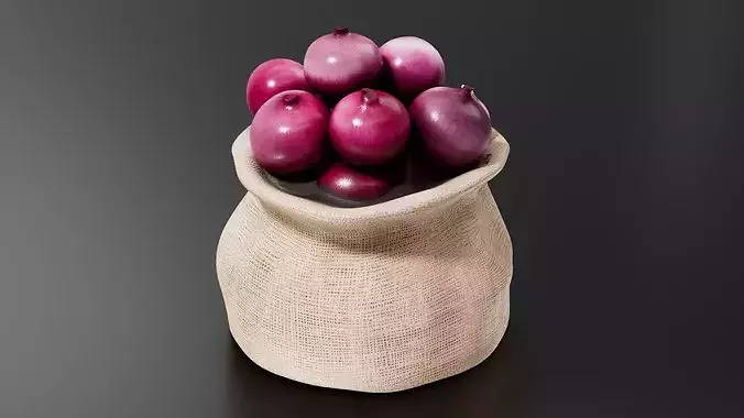 Sack onions 01 3D print model 4