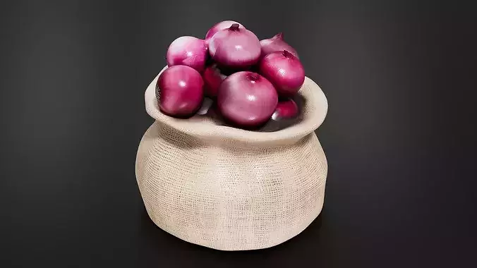 Sack onions 01 3D print model 3