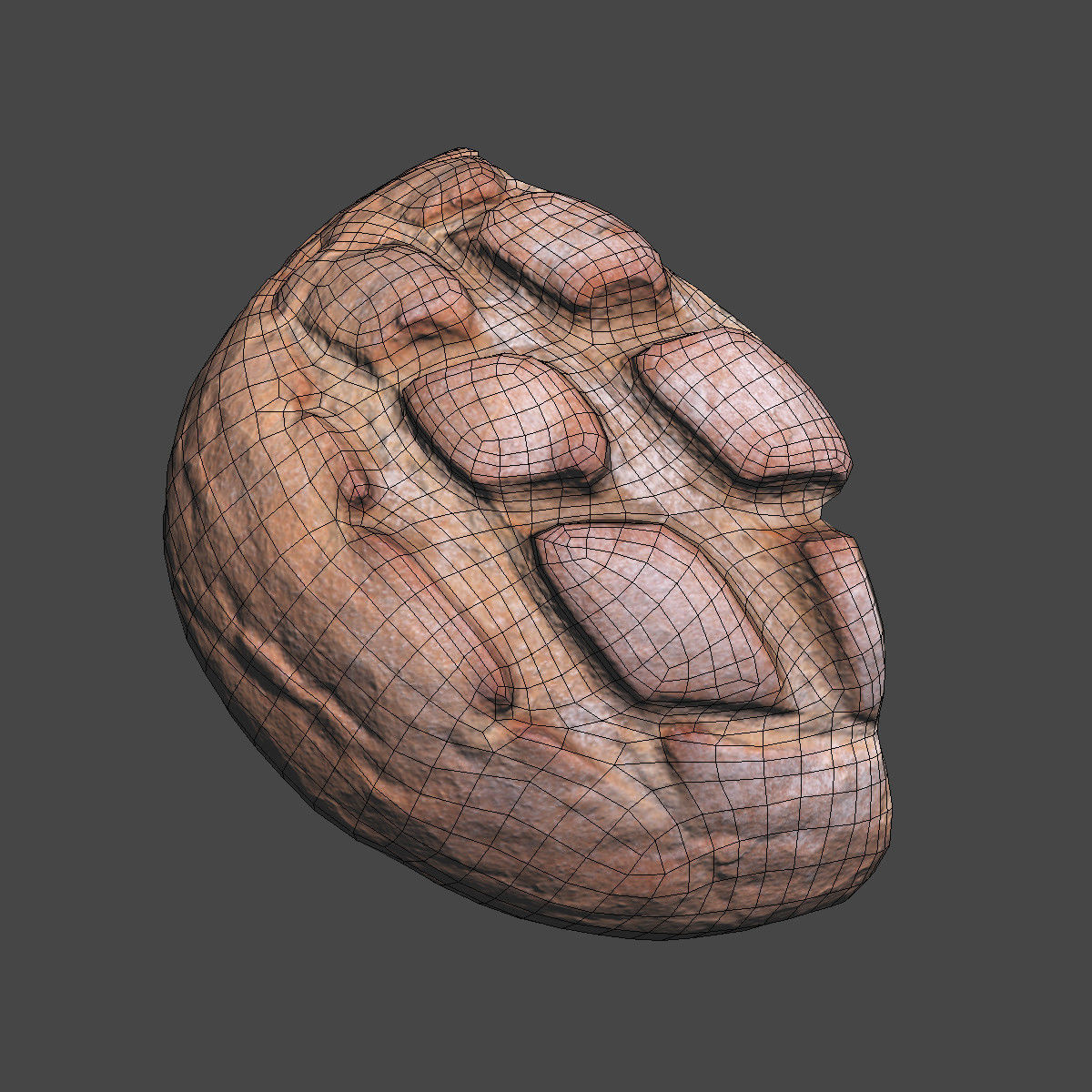 White Bread Cut Low-poly 3D model_9