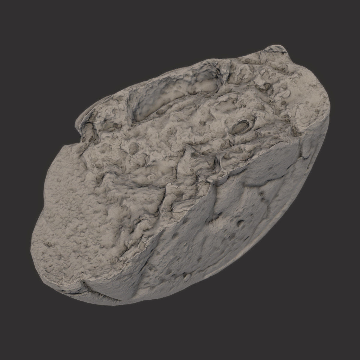 White Bread Cut Low-poly 3D model_5