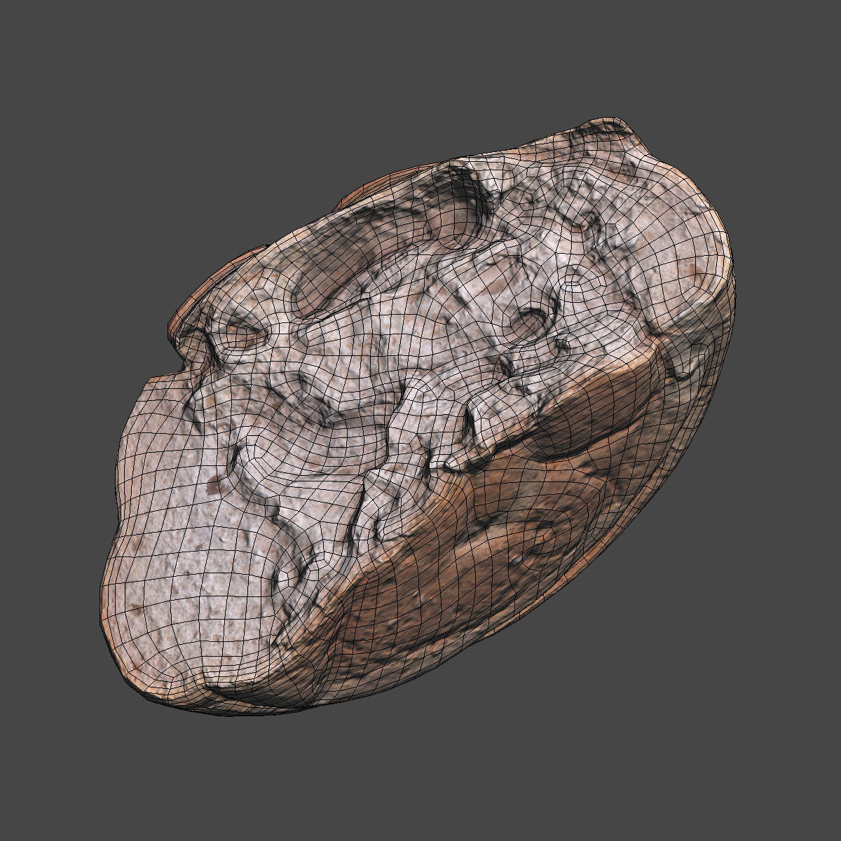 White Bread Cut Low-poly 3D model_7