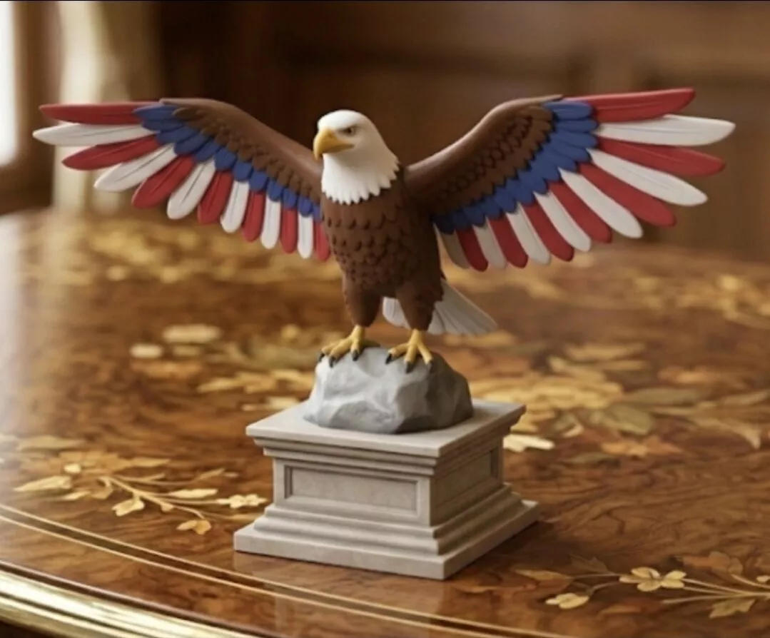 Patriotic American Bald Eagle Statue 4th of July Independence 3D print model