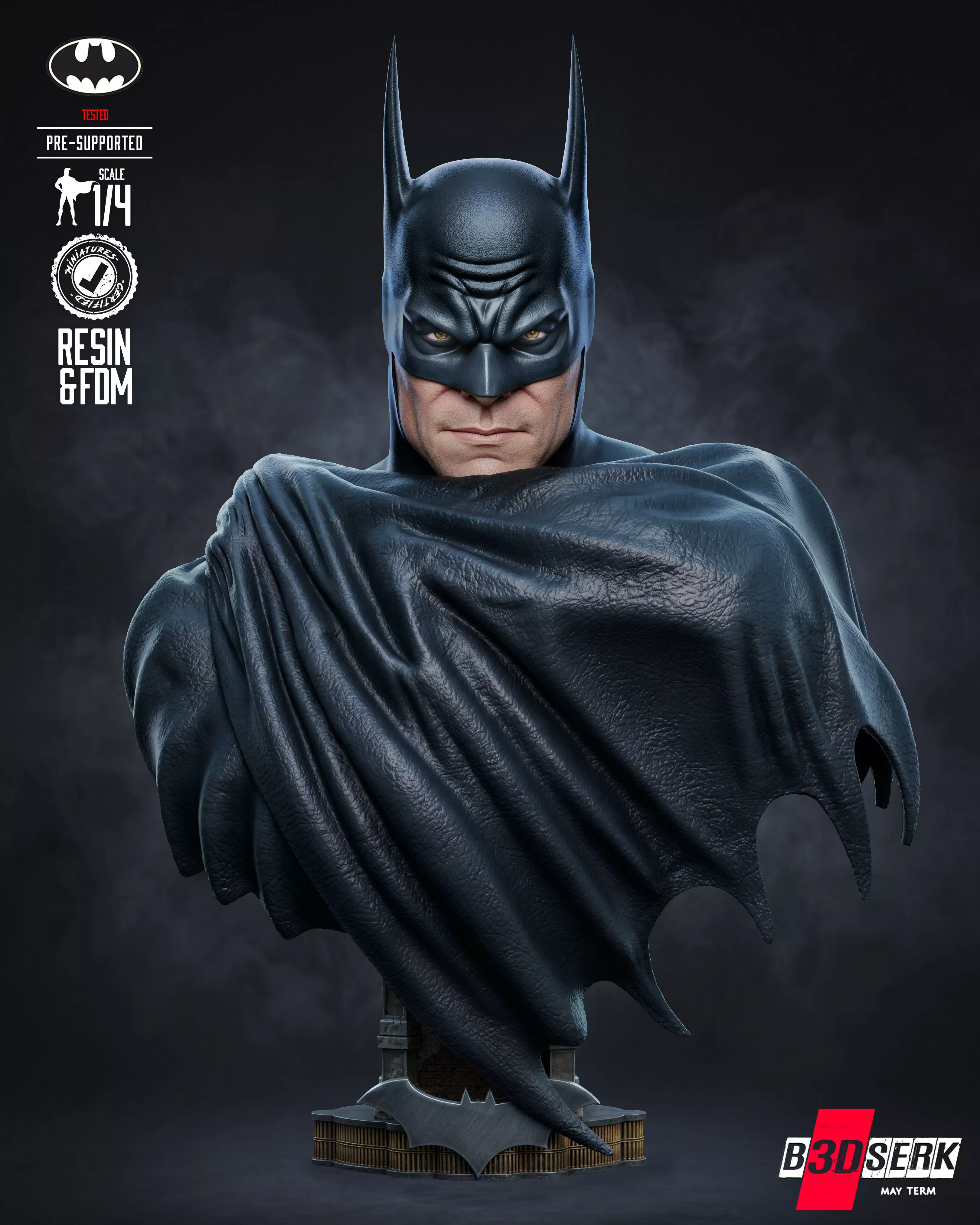 B3DSERK Batman Kingdome Come Bust 3D print model
