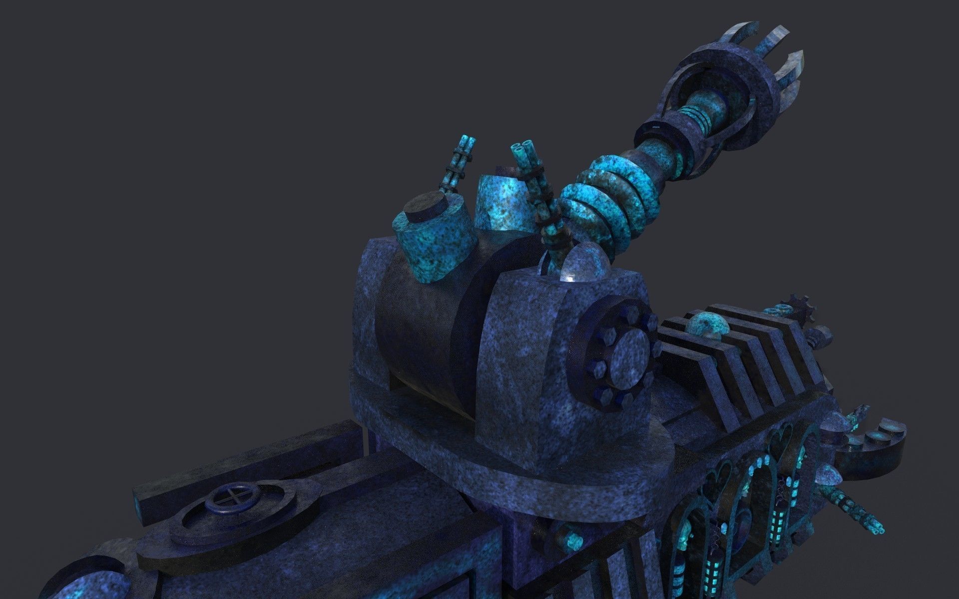 future train Free low-poly 3D model_9