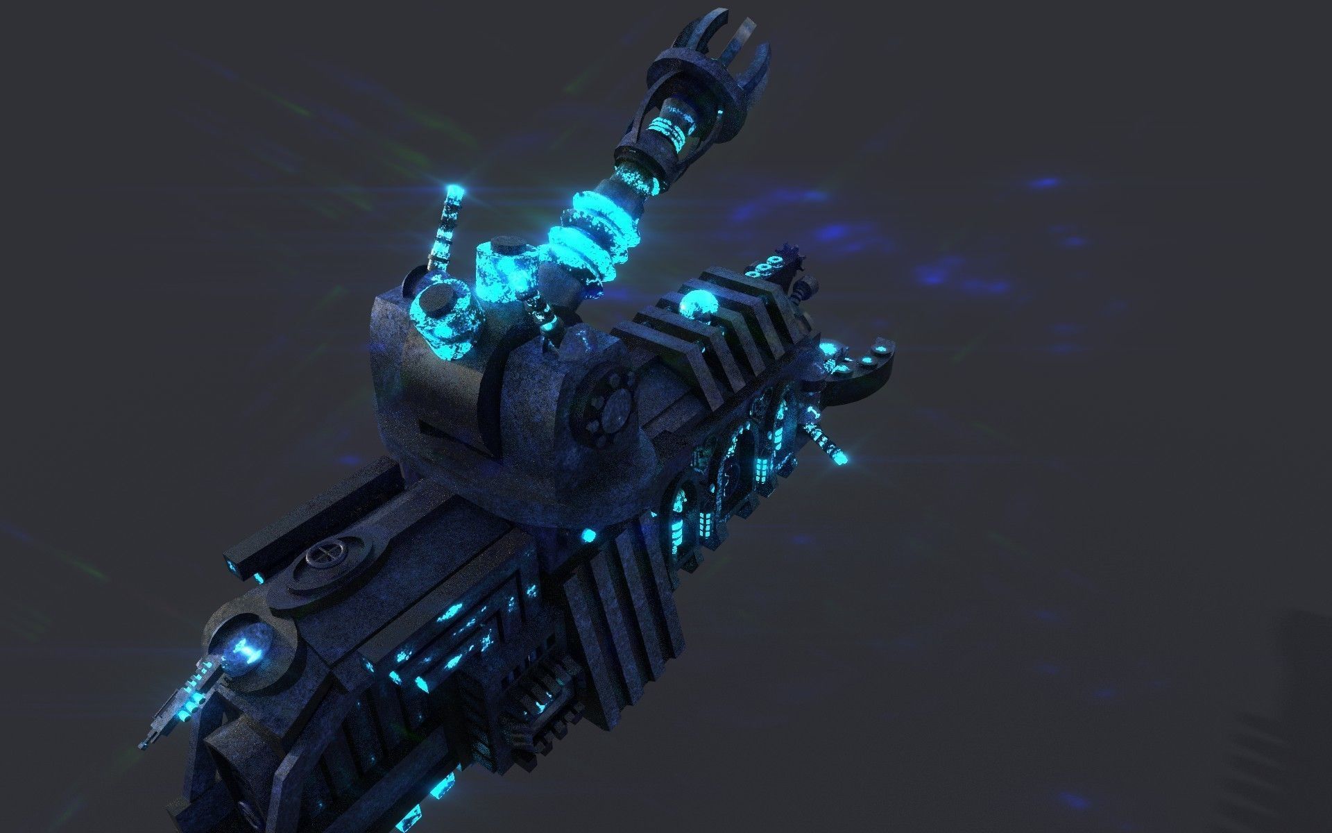 future train Free low-poly 3D model_14