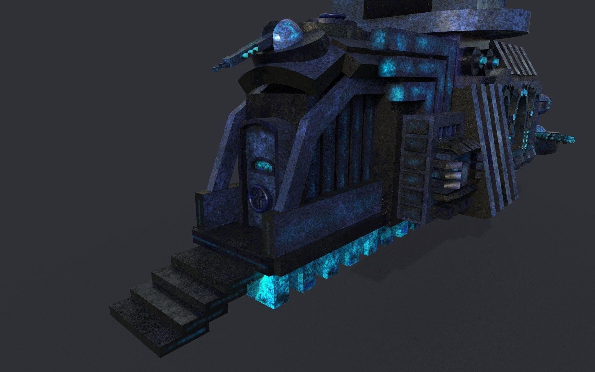 future train Free low-poly 3D model_7