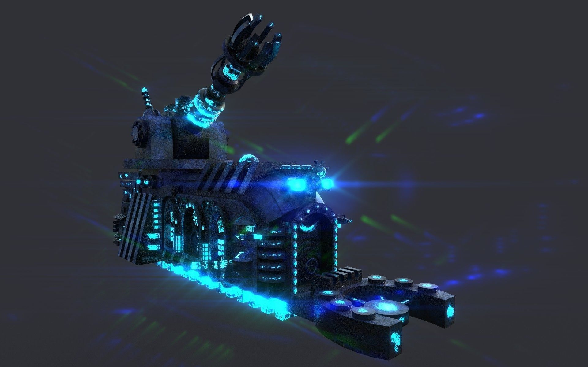 future train Free low-poly 3D model_12