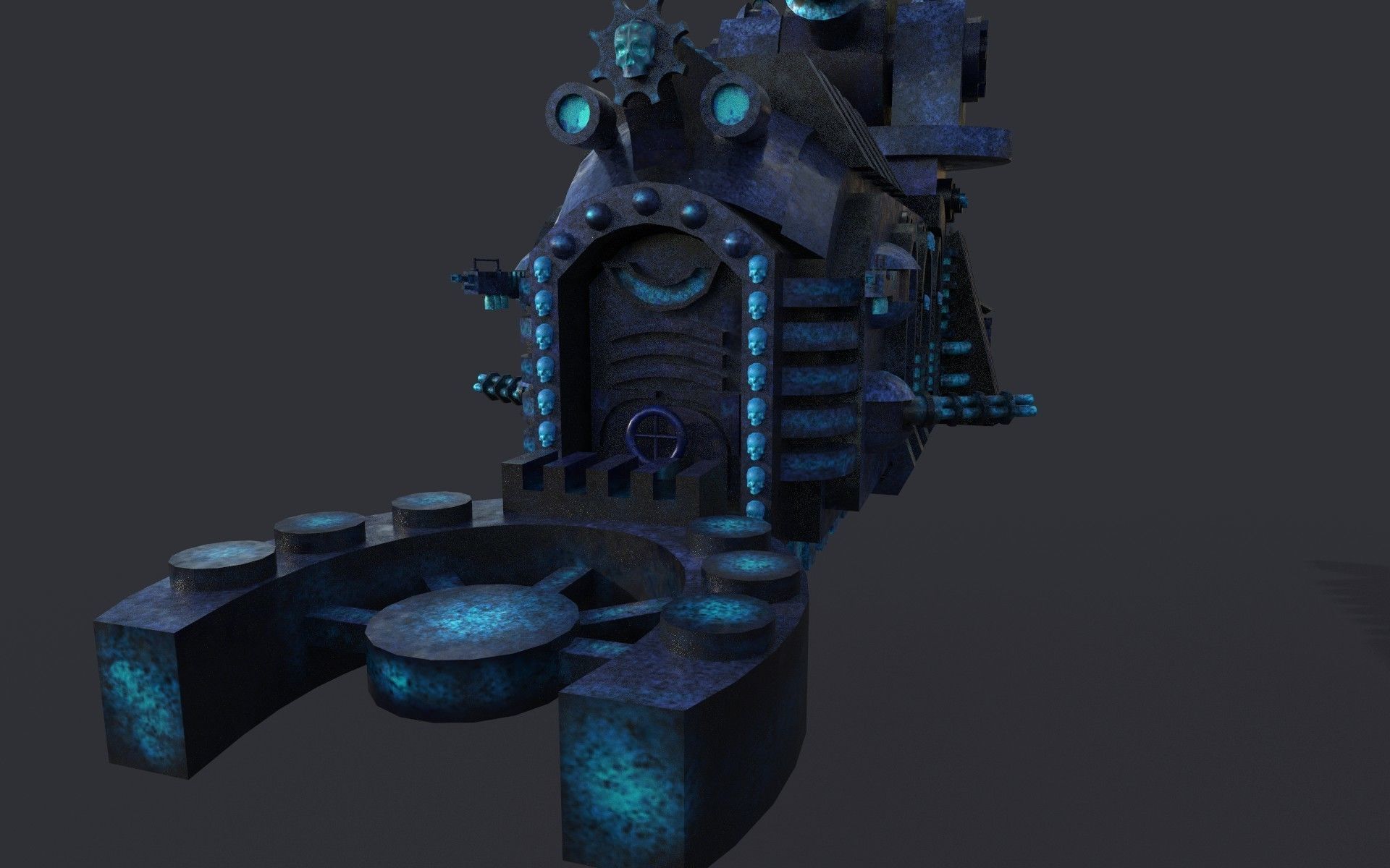 future train Free low-poly 3D model_4