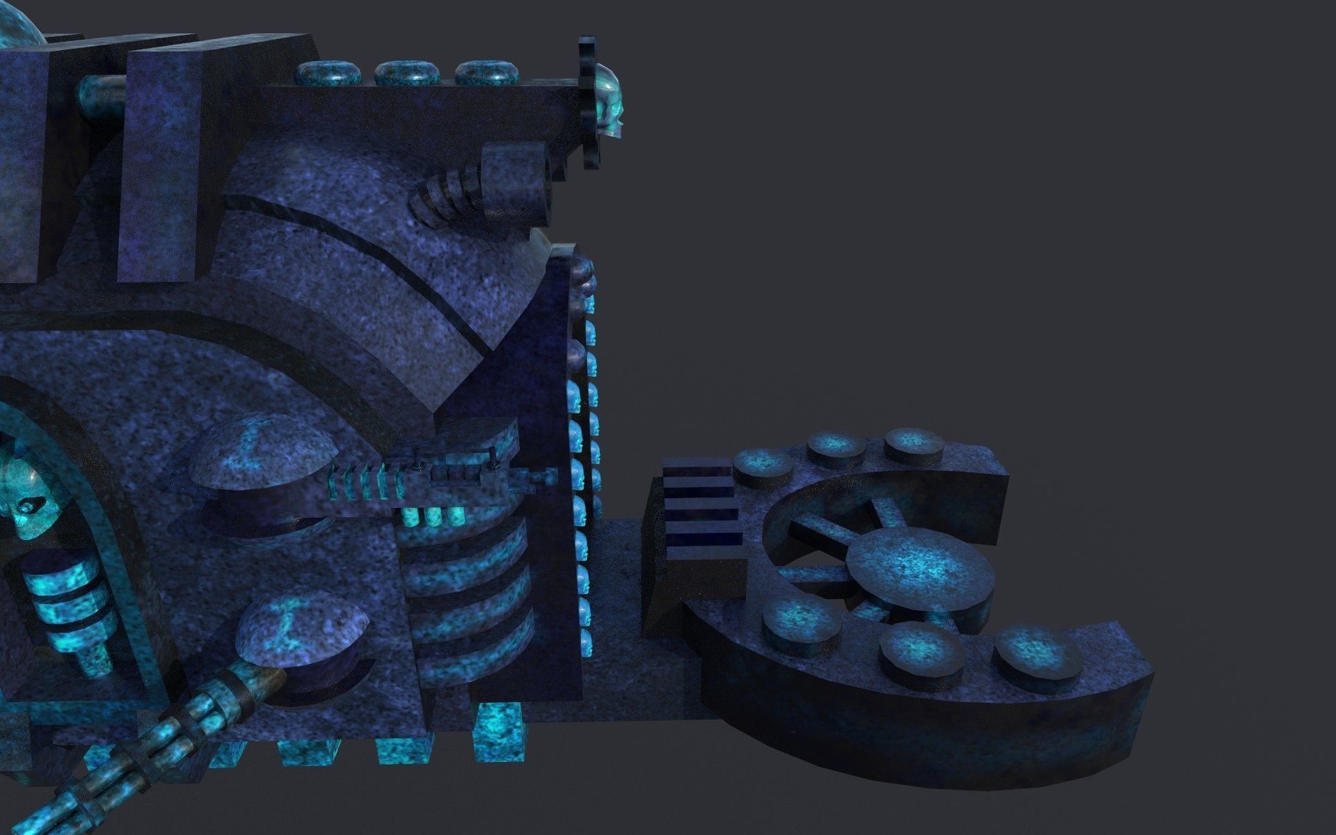 future train Free low-poly 3D model_2