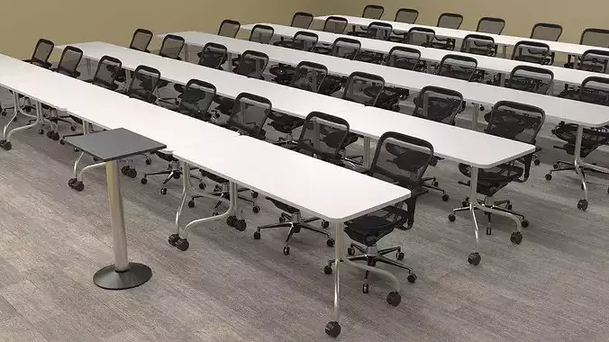College Conference Room Interior 3D model 7
