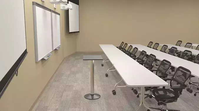 College Conference Room Interior 3D model 6