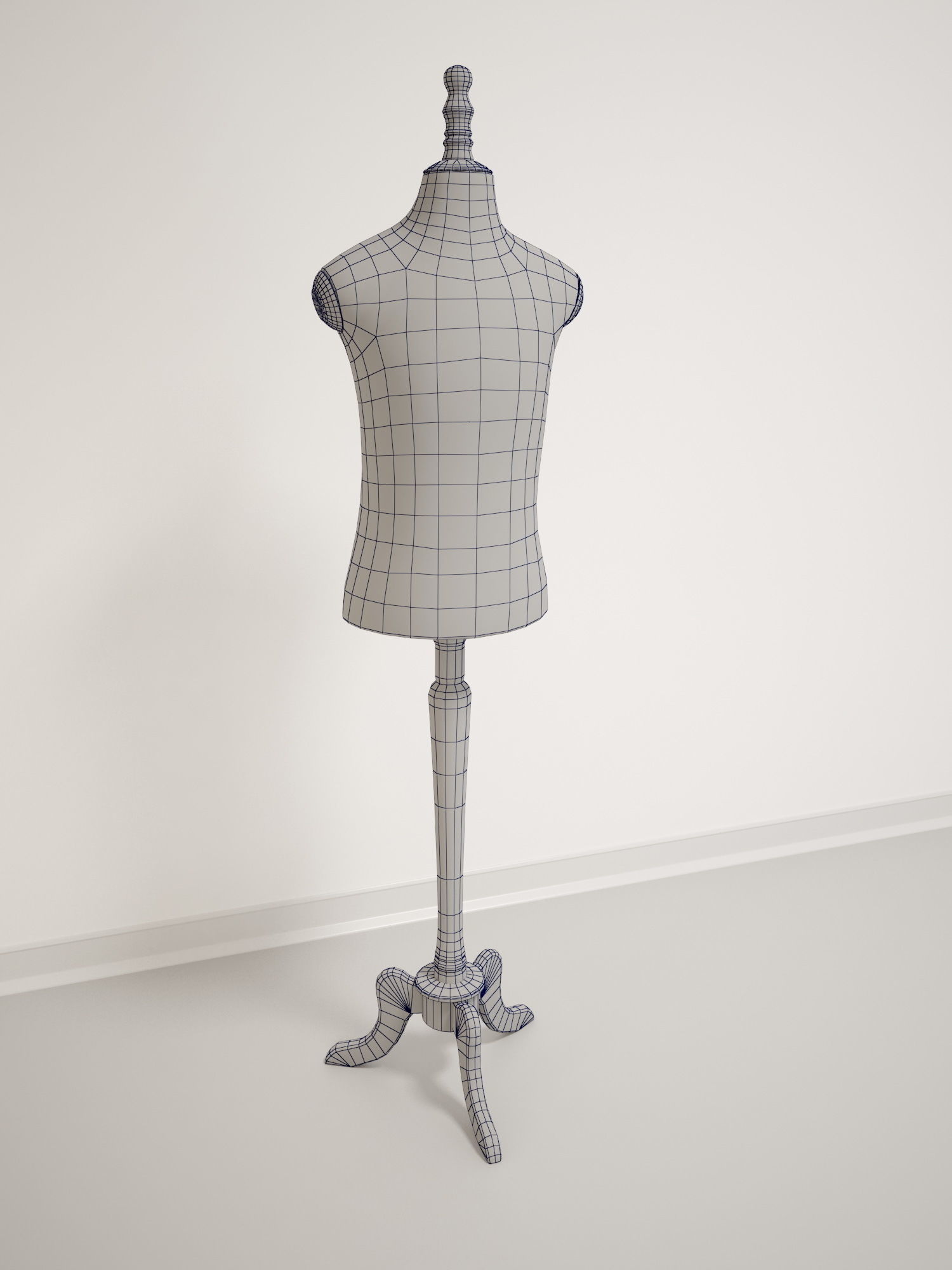 Wooden Mannequin  VR  AR  low-poly 3D model Low-poly 3D model_1