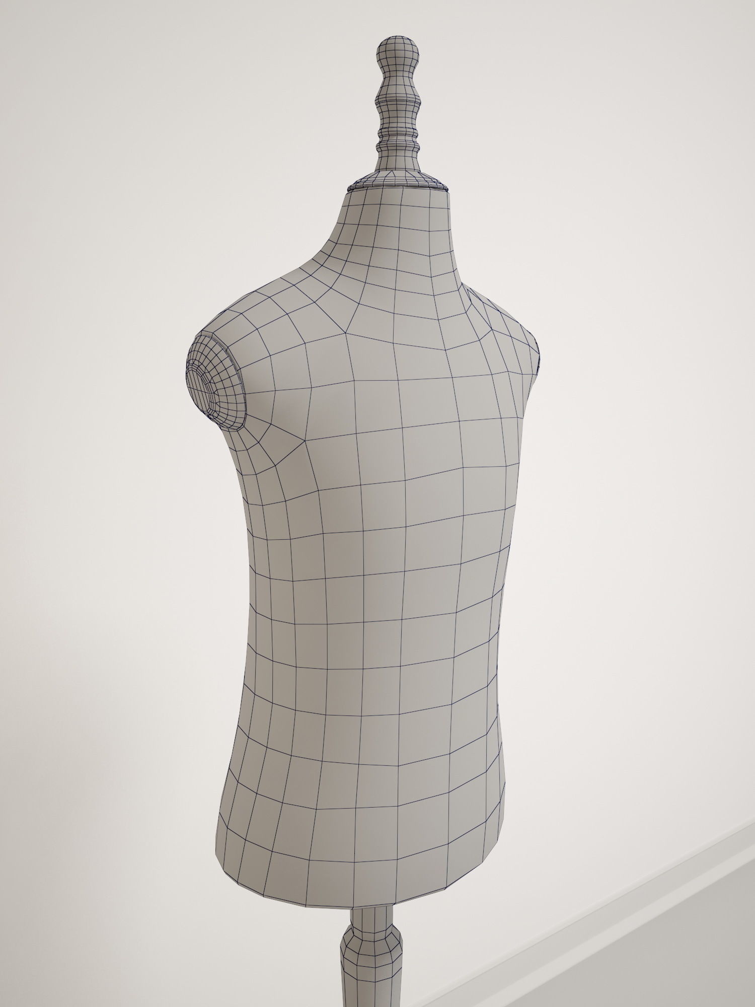 Wooden Mannequin  VR  AR  low-poly 3D model Low-poly 3D model_3