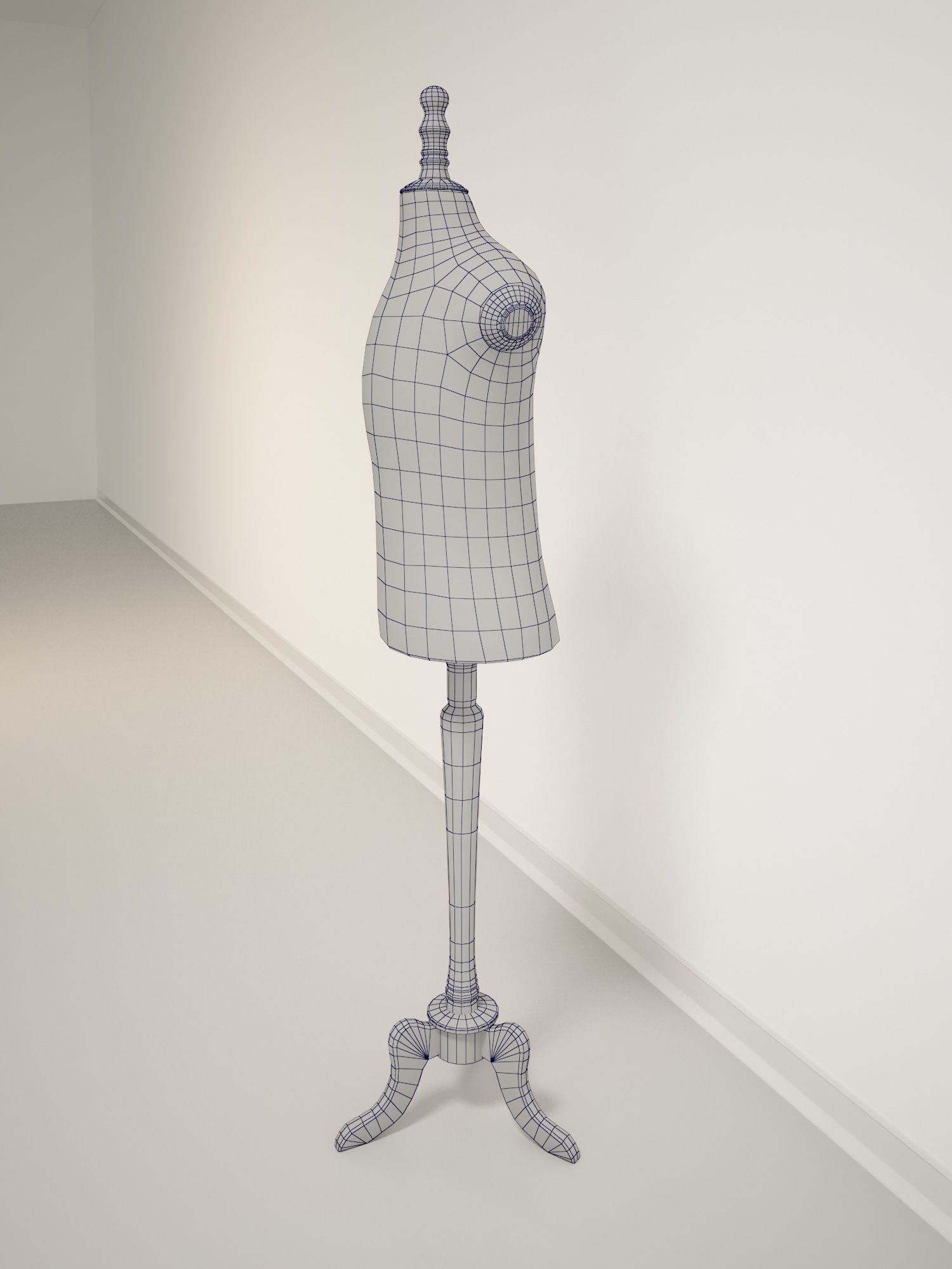Wooden Mannequin  VR  AR  low-poly 3D model Low-poly 3D model_5