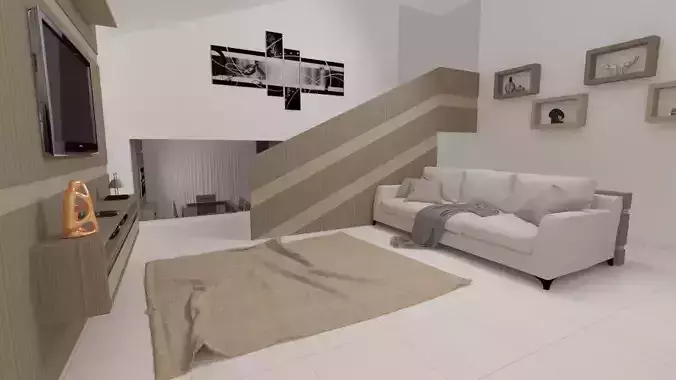 Simple Kitchen - Dinner room - Living room