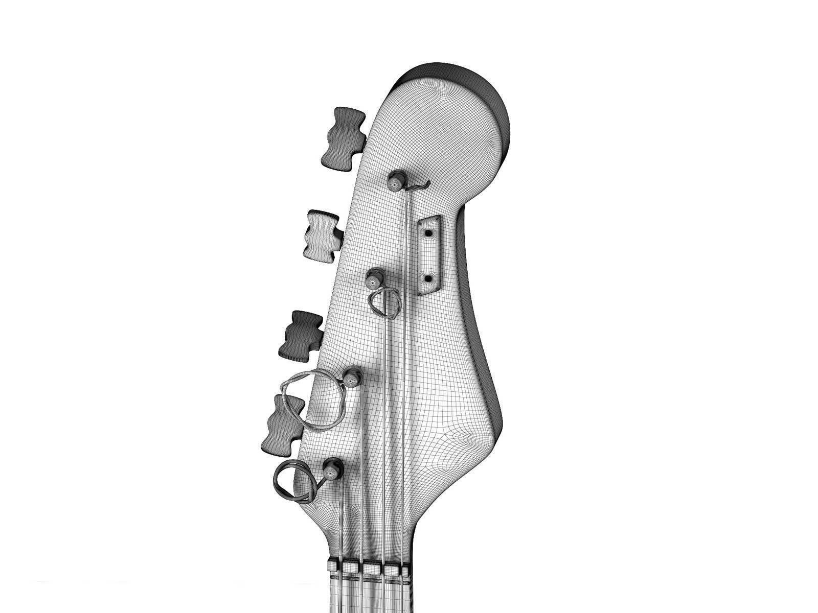 1960 Welson Jazz Vedette Bass Guitar 3D model_1