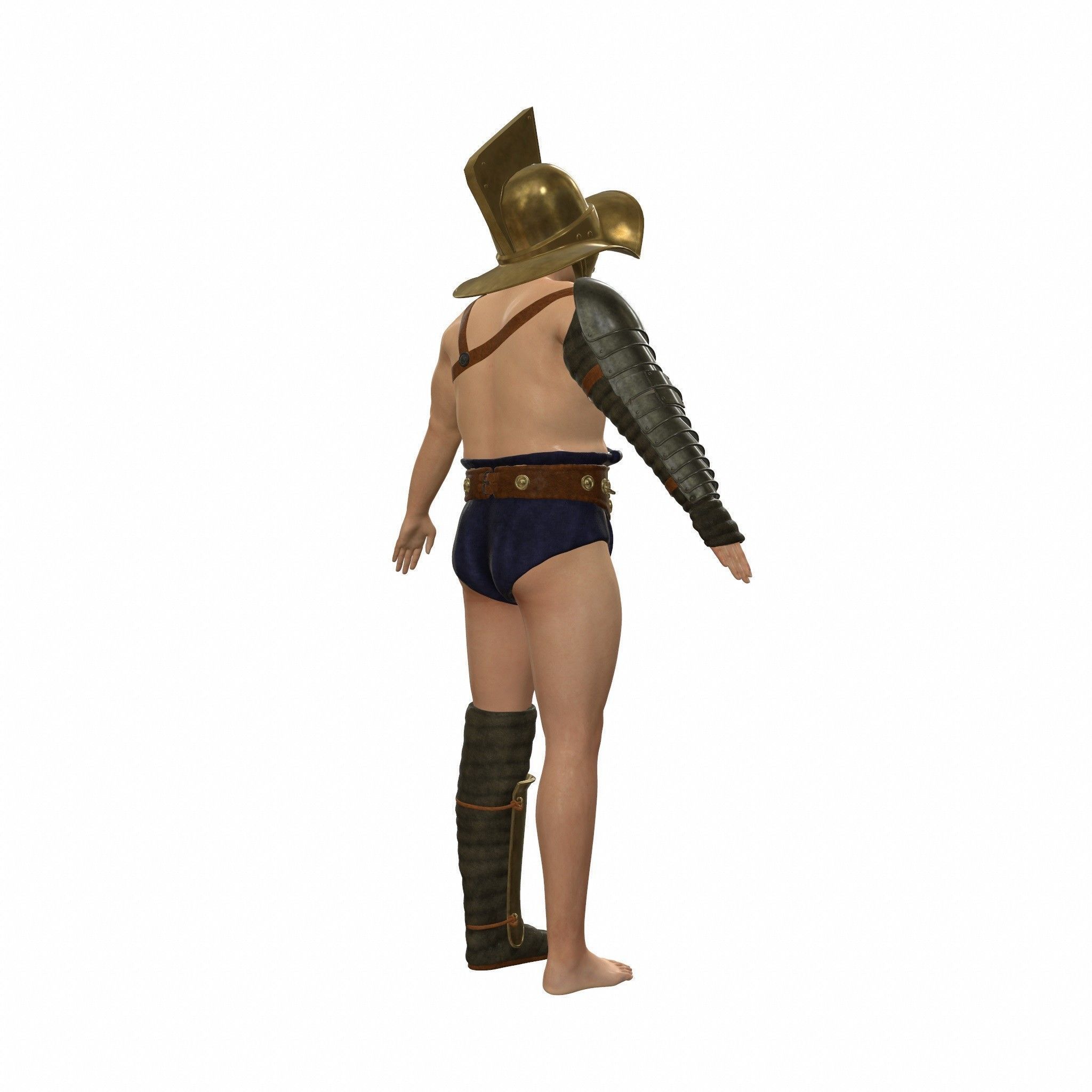 Roman Gladiator Low-poly 3D model_7