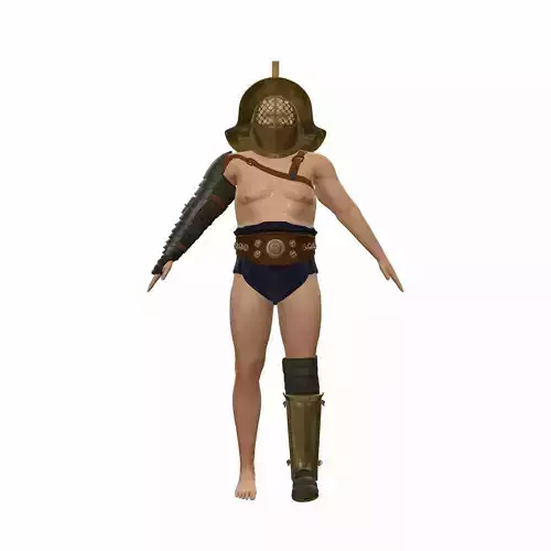 Roman Gladiator Low-poly 3D model