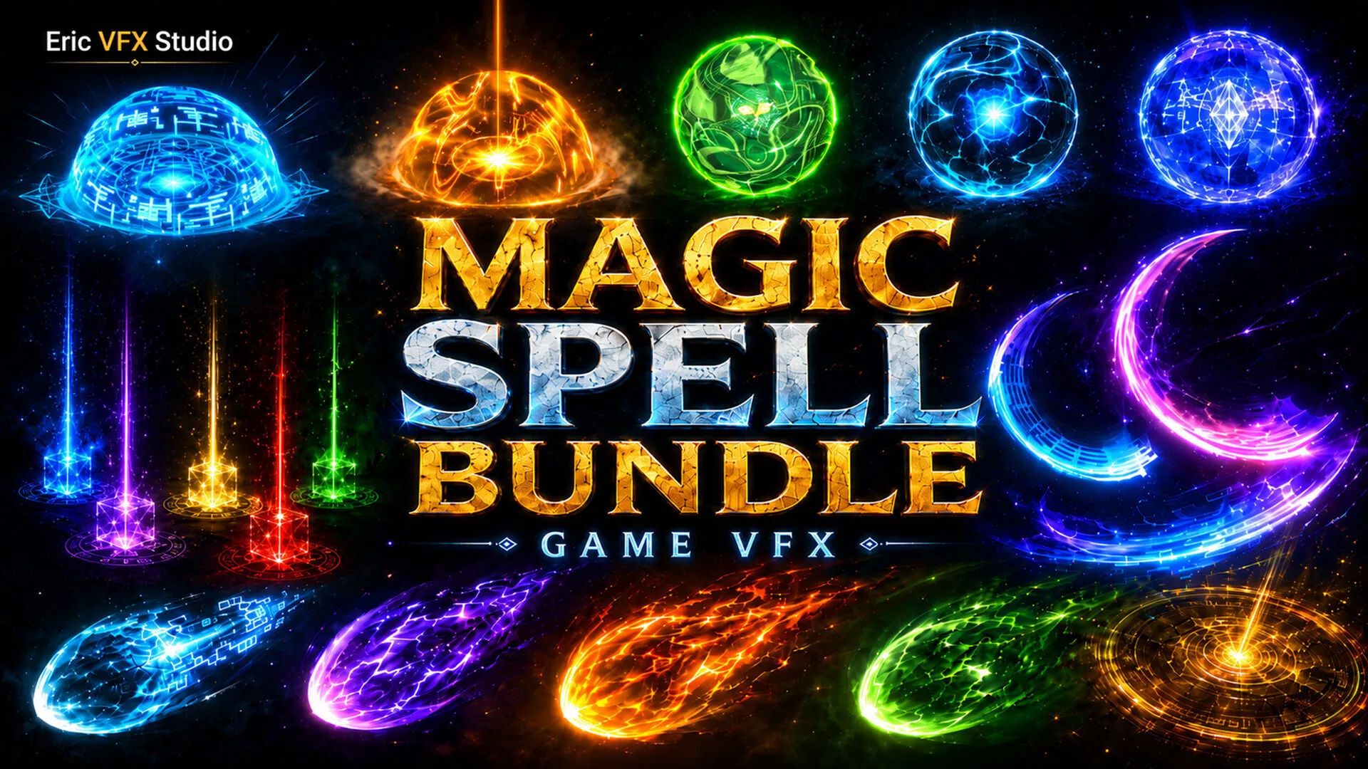 Unity Game VFX - Magic Spell Bundle 3D model
