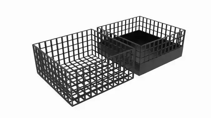 Square Wireframe Bin