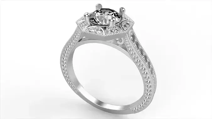 Vintage Inspired Engagement Ring 
