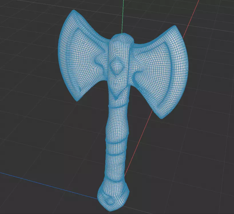 3D Viking double-headed battle axe model 3D model