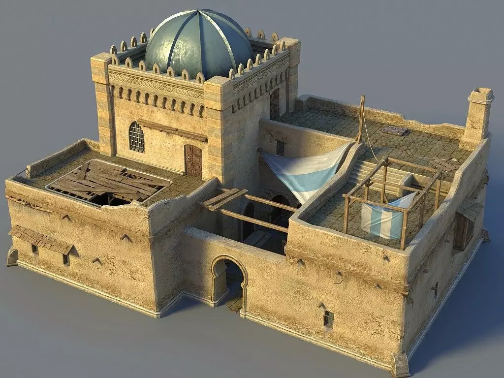 Oriental desert house 3D model