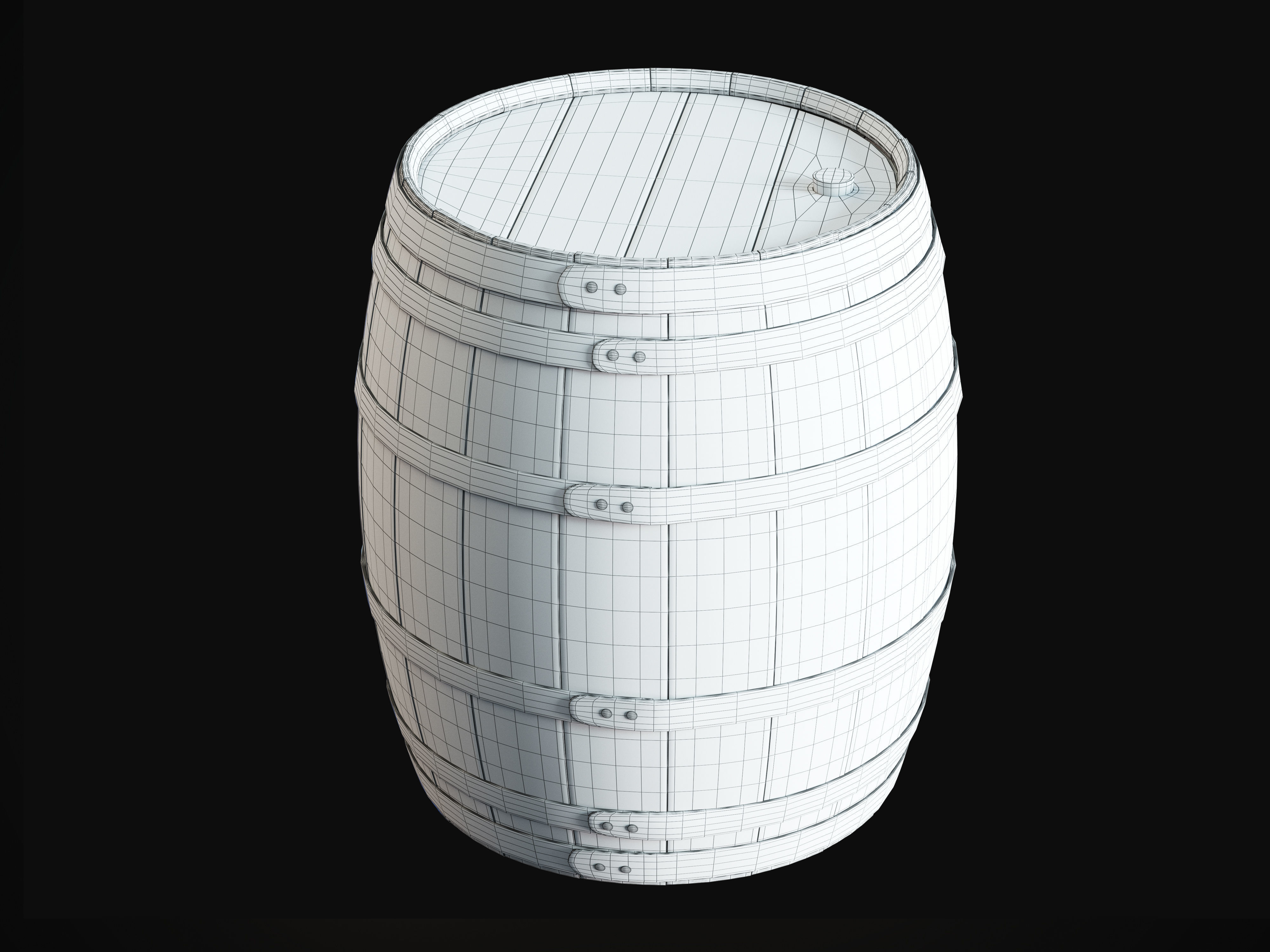 Old Barrel 3D model_1
