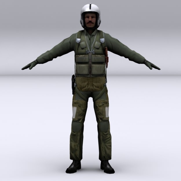 Pilot Model Textures Fighter pilot 3D model | CGTrader