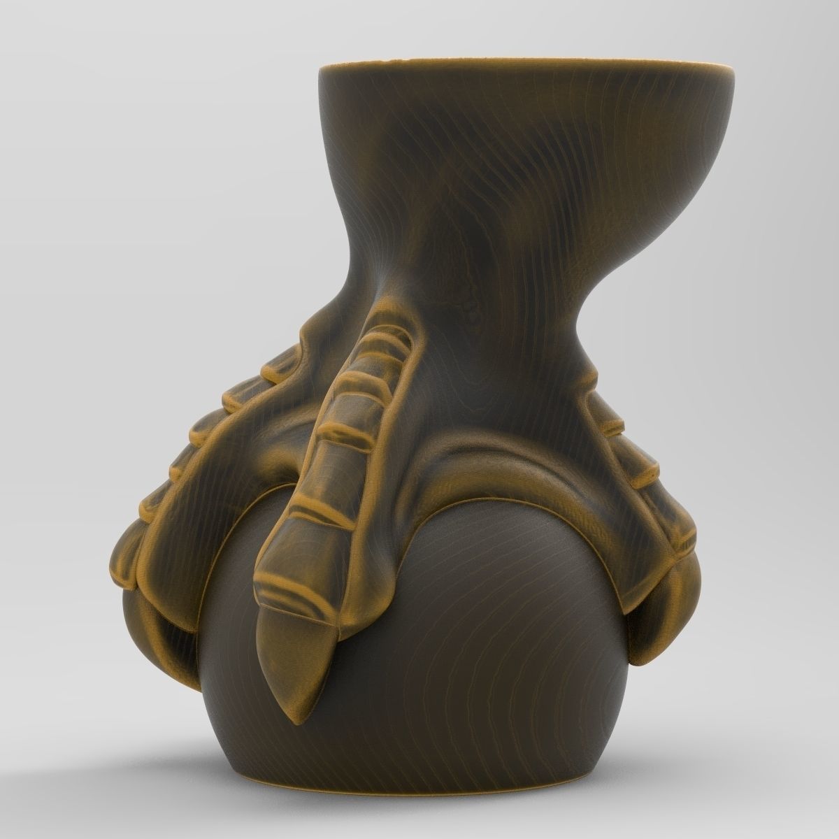 Furniture support with claw eagle 3D print model_2