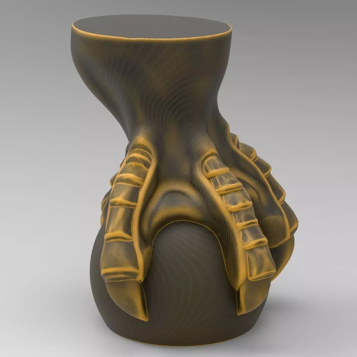 Furniture support with claw eagle 3D print model_0