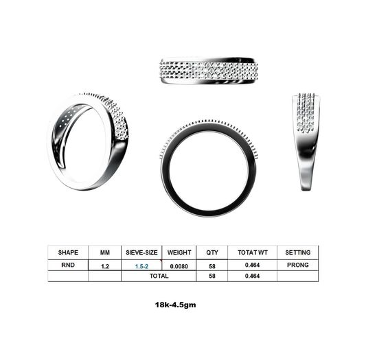 R 2908 wedding ring with diamonds 3D print model