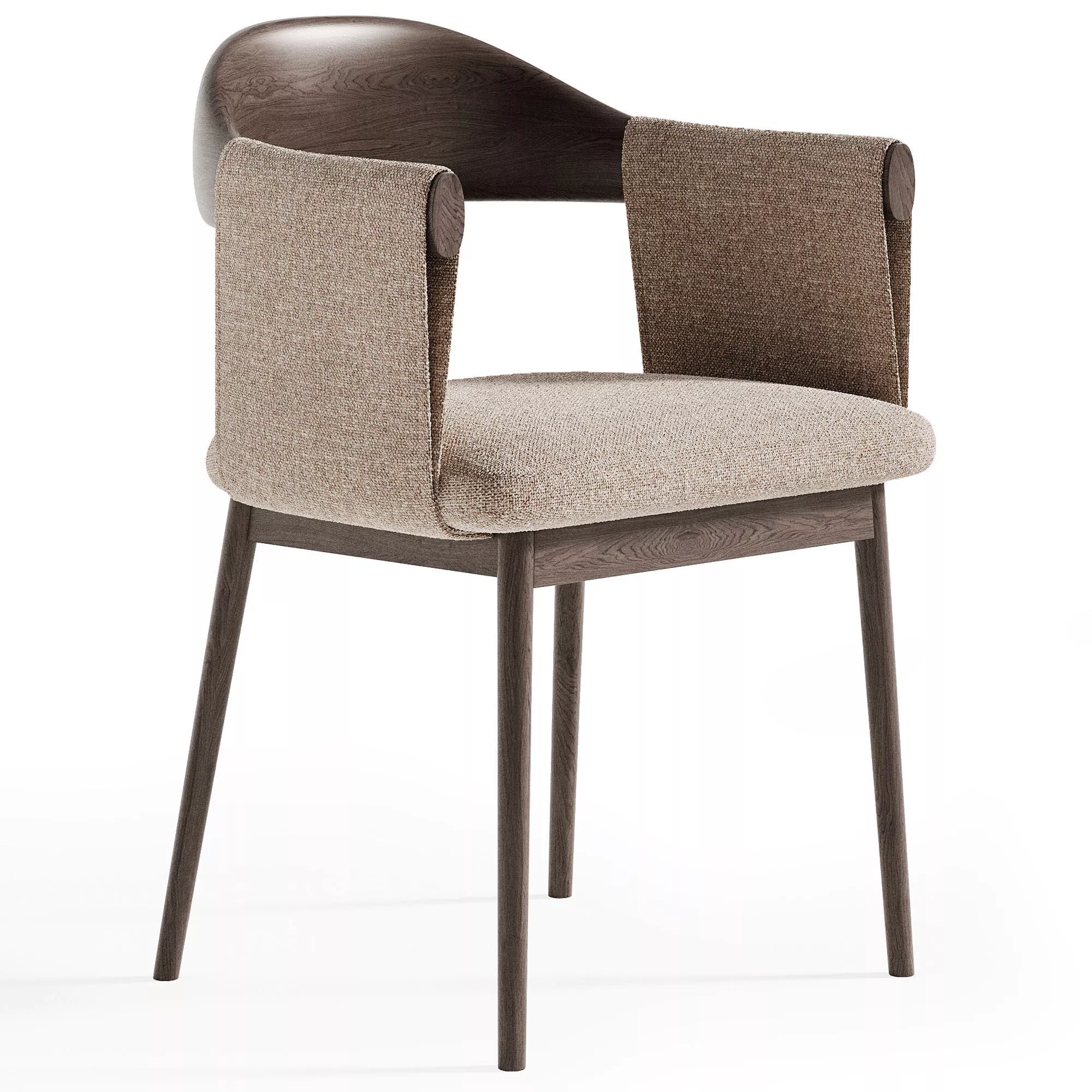 Gardner Leather Dining Chair Low-poly 3D model