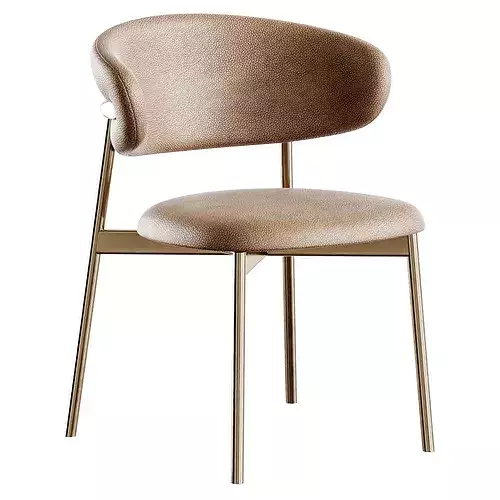 Vex Marble Table and OLEANDRO Chair Calligaris Low-poly 3D model 6