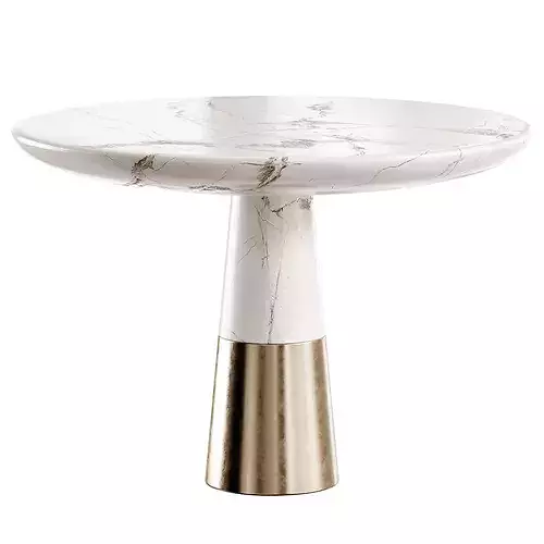 Vex Marble Table and OLEANDRO Chair Calligaris Low-poly 3D model 7