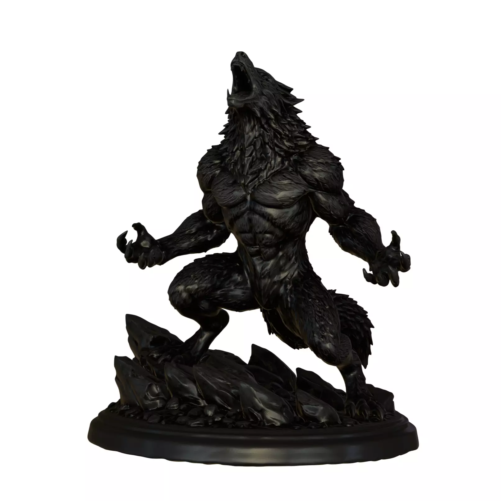 Howling Werewolf Miniature 3D print model