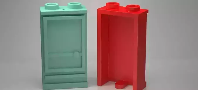 LEGO Door 1x2x3 Left with Open Stud with Hole complate Original 