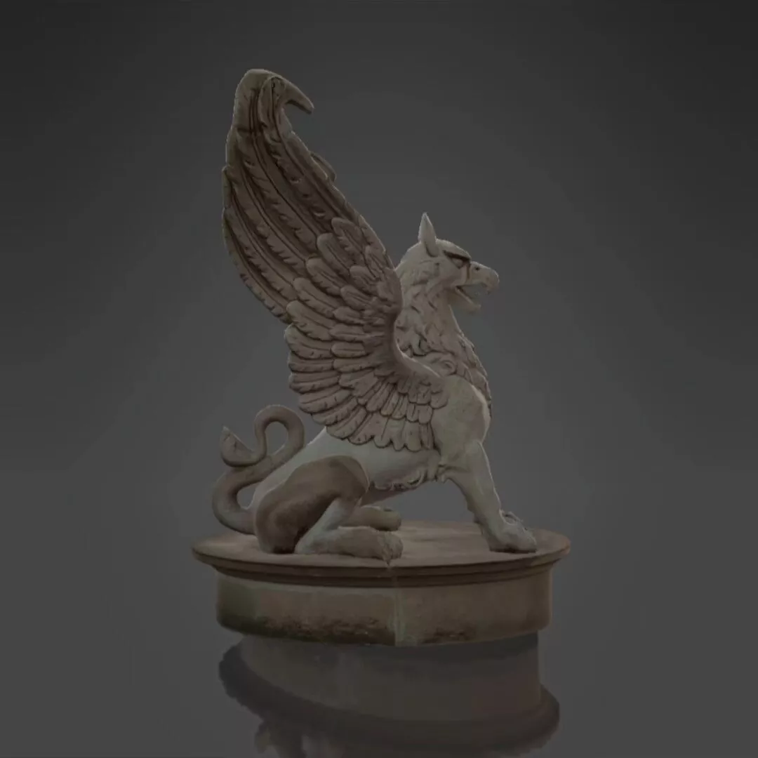 Majestic Griffin Statue 3D print model