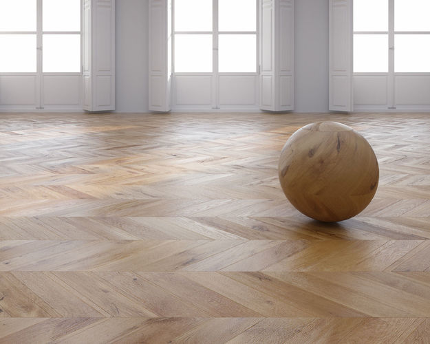Oak Chevron floor 3D model