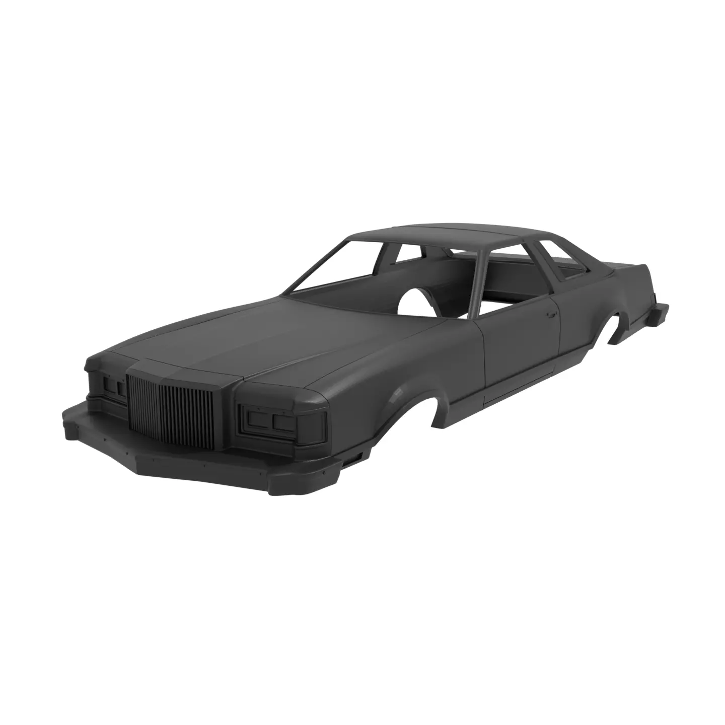 1978 Classic American Luxury 2 Door Car Body 3D print model
