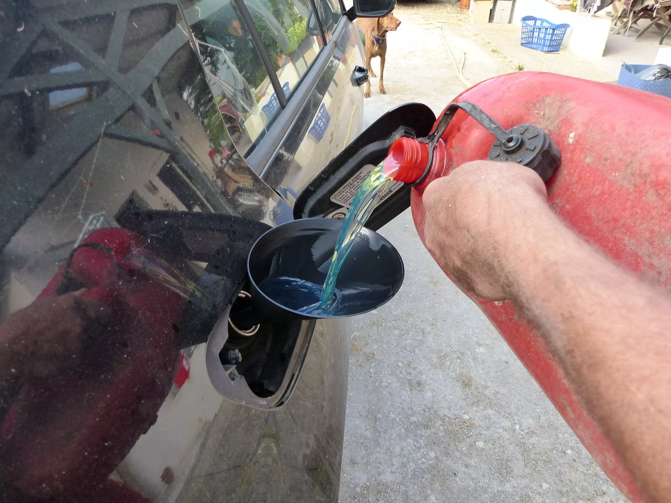 VW Petrol Diesel Fuel Funnel STL - Jerry Can Anti-Siphon Adapter 3D print model