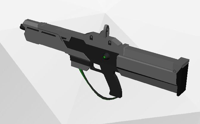 Lazer pistol Free low-poly 3D model_2